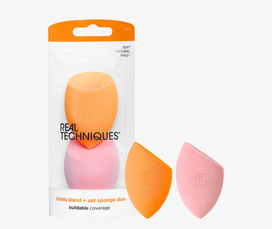 Real Techniques - Iconic Blend + Set Makeup Sponge Duo