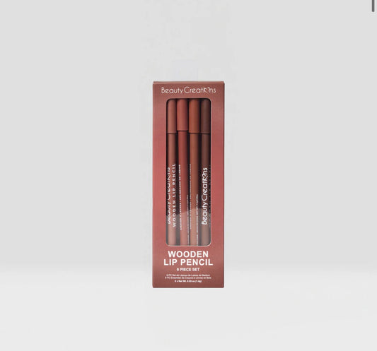 Beauty Creations - Wooden Lip Pencil Set: Nudes Set
